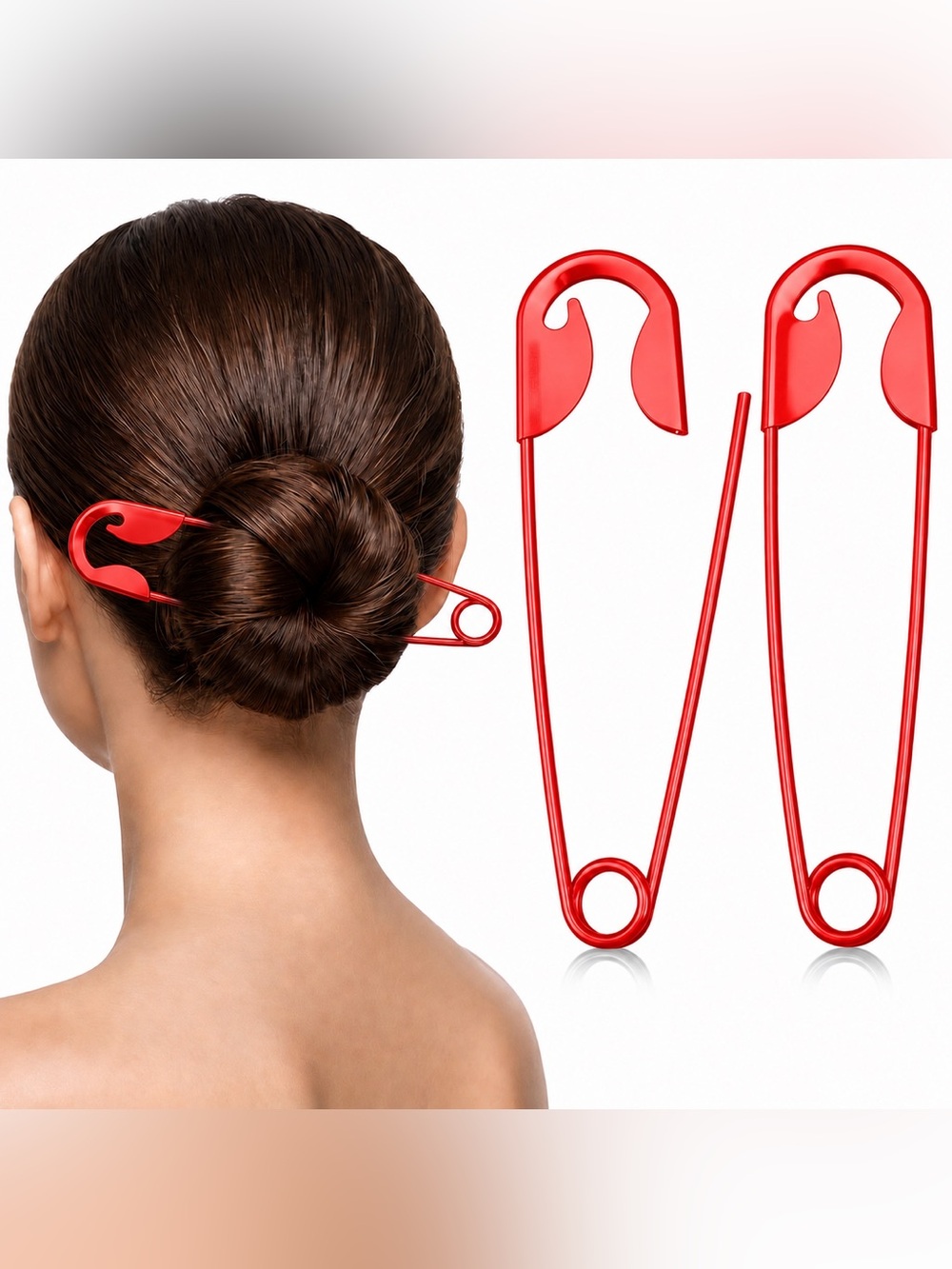 Safety Pin Hair Stick - Stylish Bun Pin for Women, They come from 1 piece